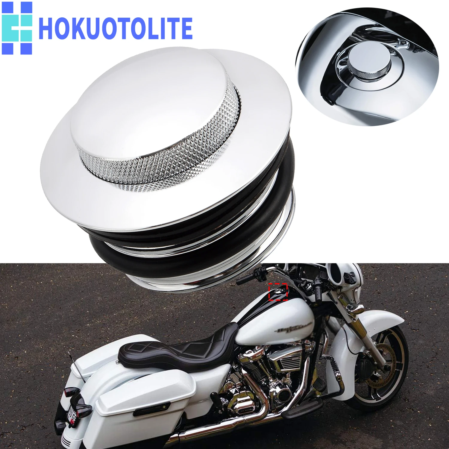 Motorcycle Flush Oil Fuel Tank Cap For Harley Dyna Road King Softail Sportster Custom XL1200C XL883C Pop-Up Oil Tank Gas Cap