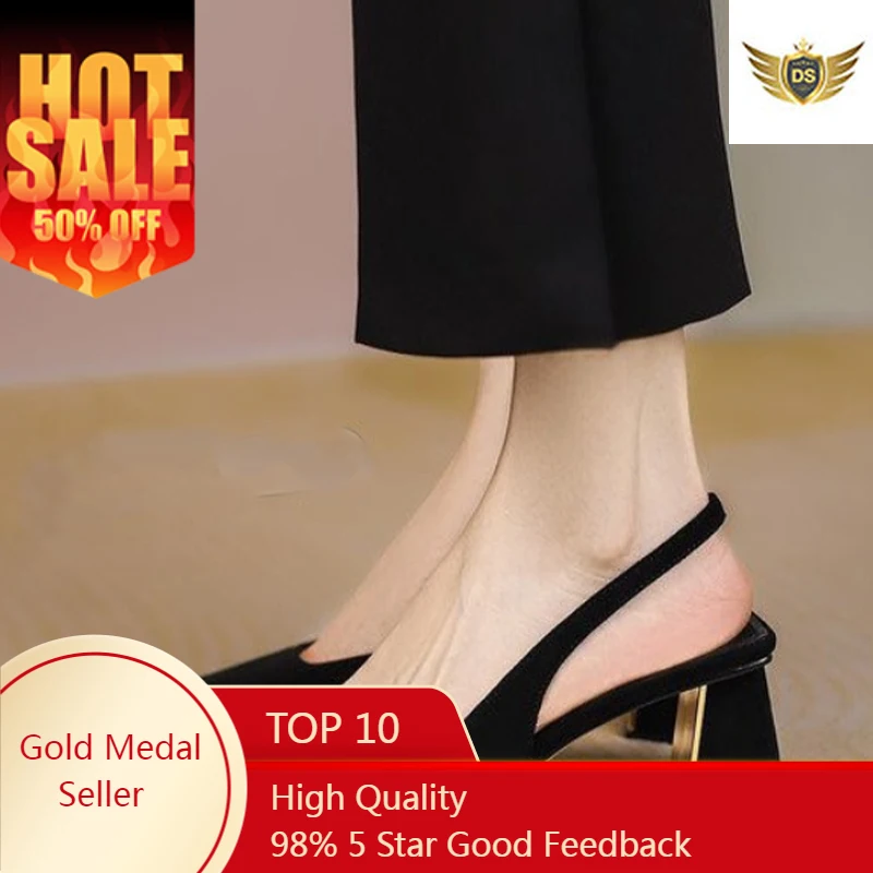 

Women High Heels Hot Sale Black High Heels Shoes Sandals Summer New Party Sexy Thick Mules Shoes Slippers Ladies Wedding