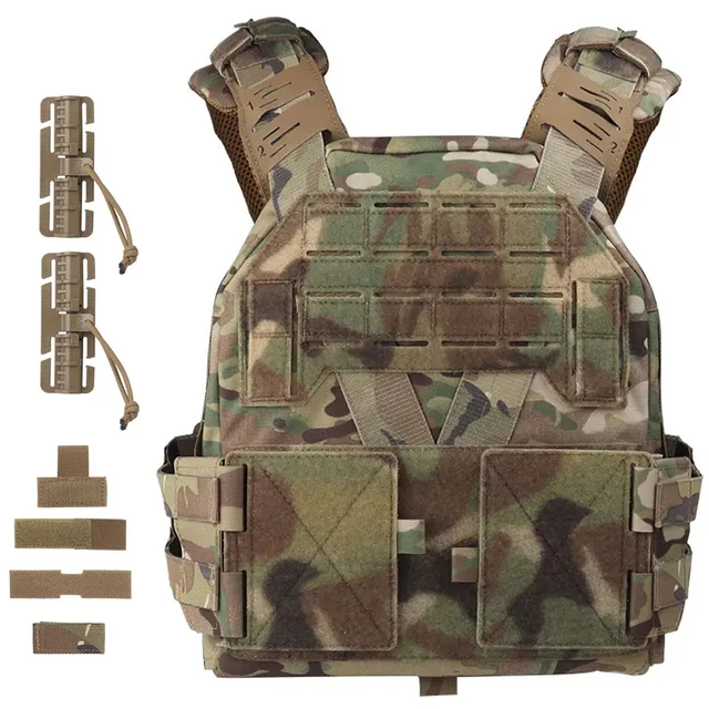 Kamizelka Taktyczna KZ Plate Carrier Kamizelka Myśliwska Wygodna Lekka Wielofunkcyjna MOLLE Szybkozłączka Wojskowa Airsoft Sprzęt Militarny