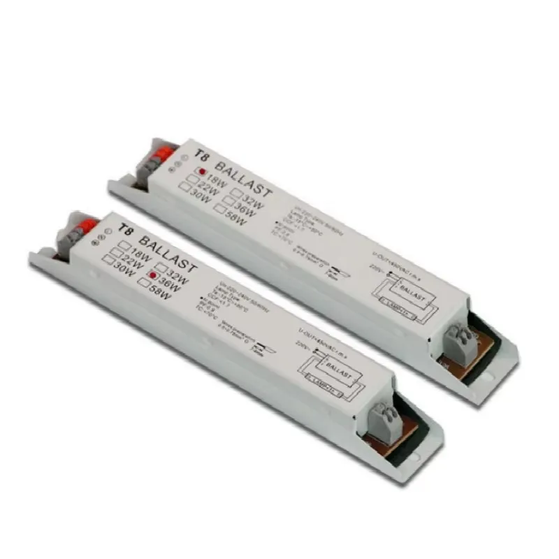 220-240V Electronic Ballast 1*18W/30W/36W 58W 2X18W/20W 2*30W/36W/40W 2*58W T8 Electronic Ballasts For Fluorescent