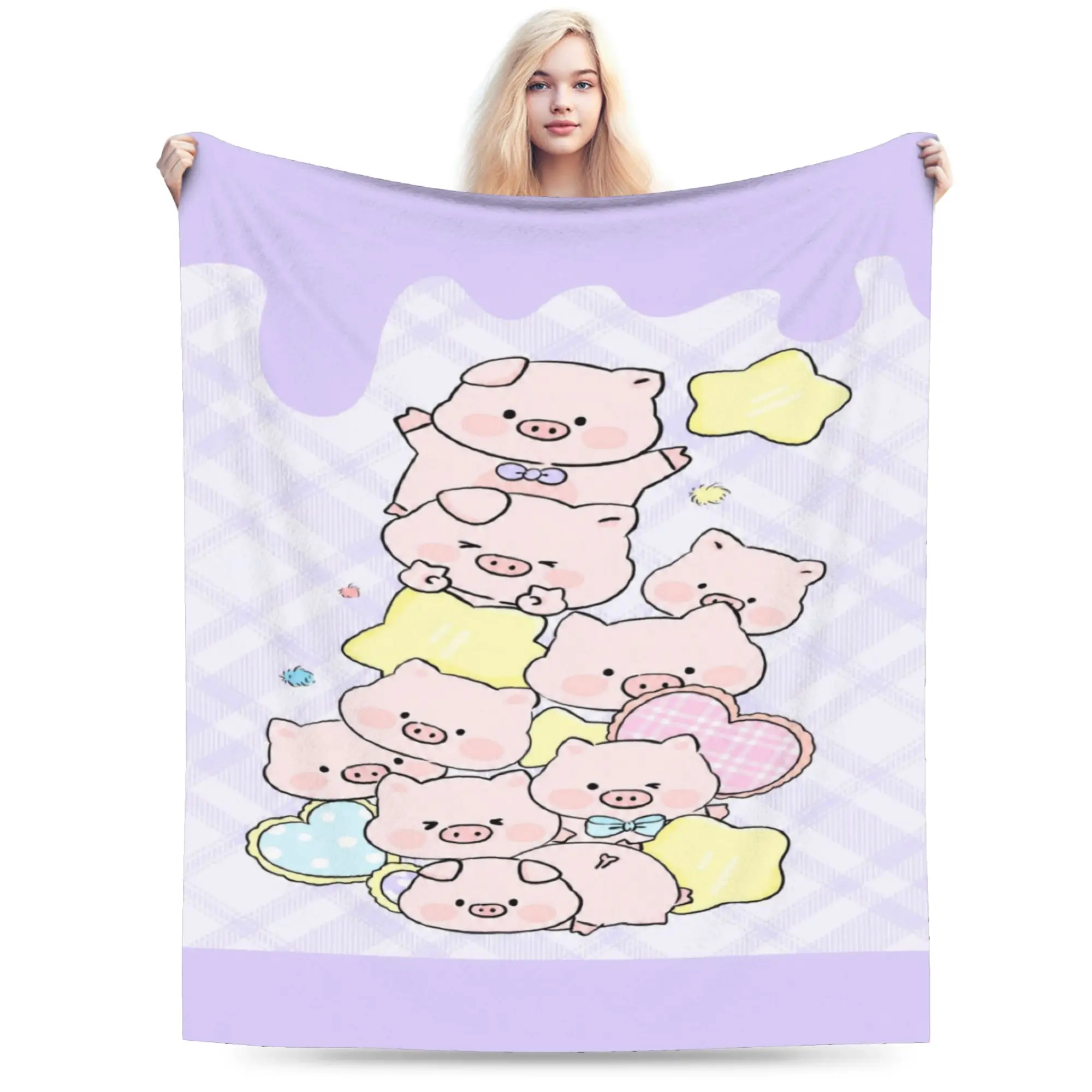 LuLu pigs  Blanket Super Soft Cozy  Throw Blankets for Sofa 50x60 Inch Multiple Sizes Rug Piece