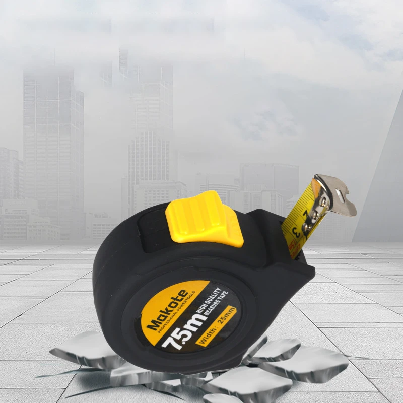 شريط قياس متري 3م/5م/7.5م/10م قابل للسحب بقياسات بوصة وسميكة مقاومة للتآكل من الفولاذ أدوات قياس منزلية