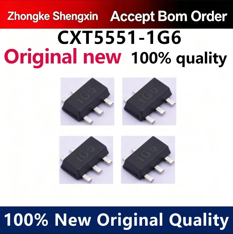 （5pcs-10pcs）New stock CXT5551 SOT-89 silk screened 1G6 surface mount transistor