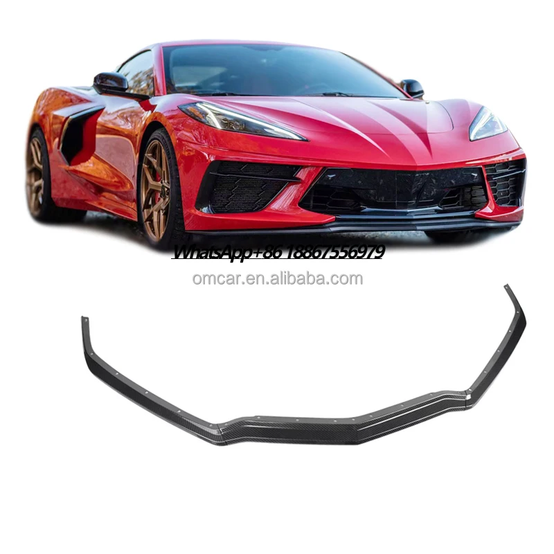 

Car Accessories for Corvette C8 CS Style Dry Carbon Front Bumper Lip Winglet Splitter for Chevrolet Corvette C8 Body Kit