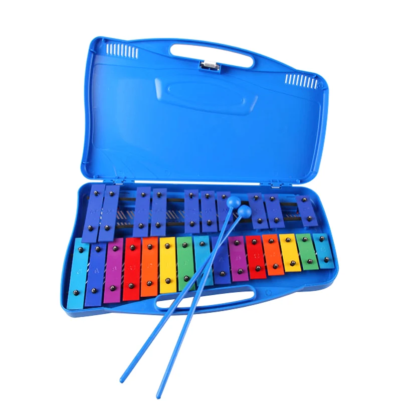 Hot Sell 25 Notes Colorful Chromatic Xylophone With Metal Keys Musical Instruments Piano For Kids