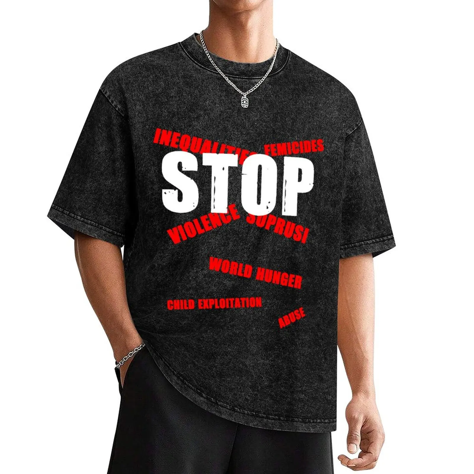 

Stop T-Shirt new gifts and t-shirts animal prinfor boys vintage anime shirt rapper graphic tees mens t shirts casual stylish