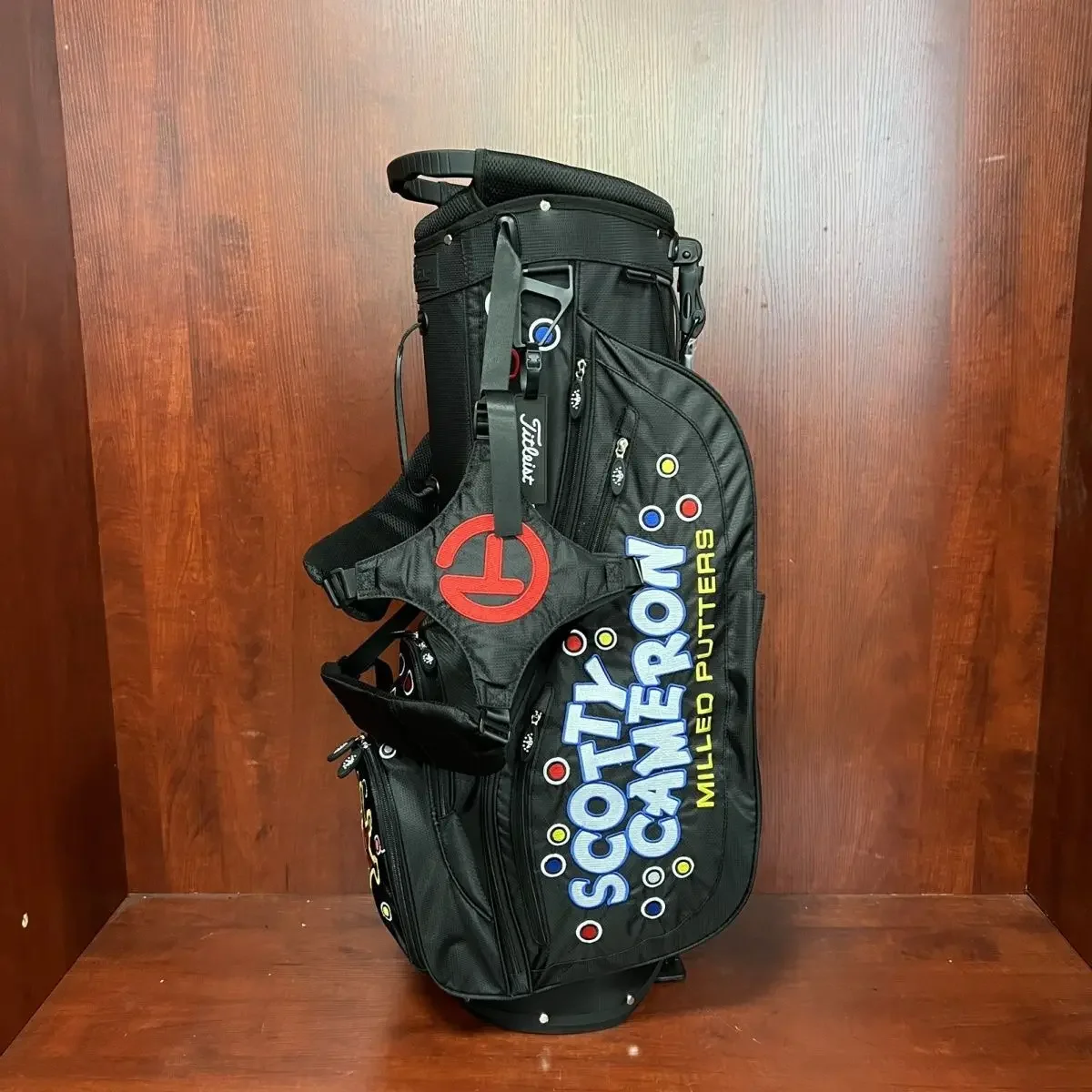 Sac de support de golf prêt à l'emploi, design minimaliste de grande capacité, support unisexe ultra léger avec pieds stables