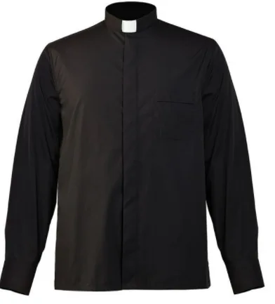 Priesteroverhemd Pastor Mannen Geestelijken Stand-Up Tab Kraag Katholieke Kerk Predikant Korte Lange Mouw Tops Romeinse Blouse S-5XL