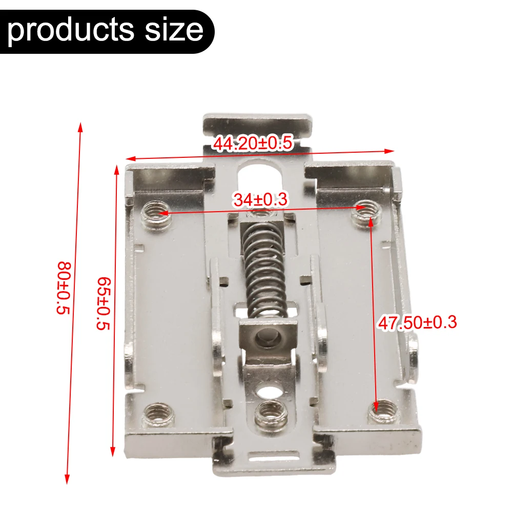 2 Pcs Relay Mounting Rail Mount Bracket 80*44mm Accessories DIN 35 Electric Supplies Fixed Base Home Improvement