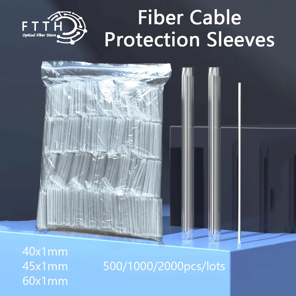 40/45/ 60mmx1.0mm Fiber Heat Shrink Splice Protector  Cable Protection Sleeves Diameter FTTH Fiber Optic Tool Tube