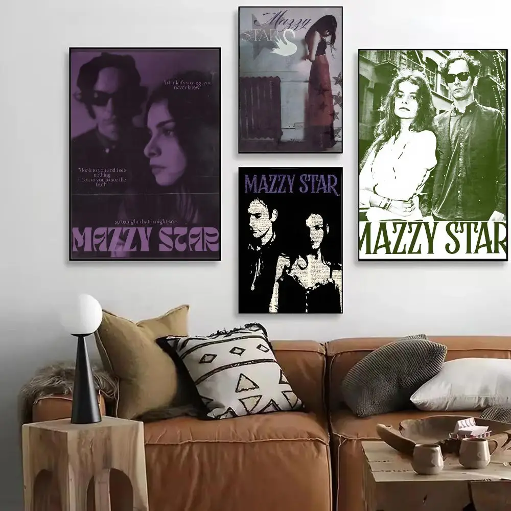 M-Mazzy S-Star Rock Band Poster Art HD Art Sticky Wall Waterproof Home Living Room Bar Decoration