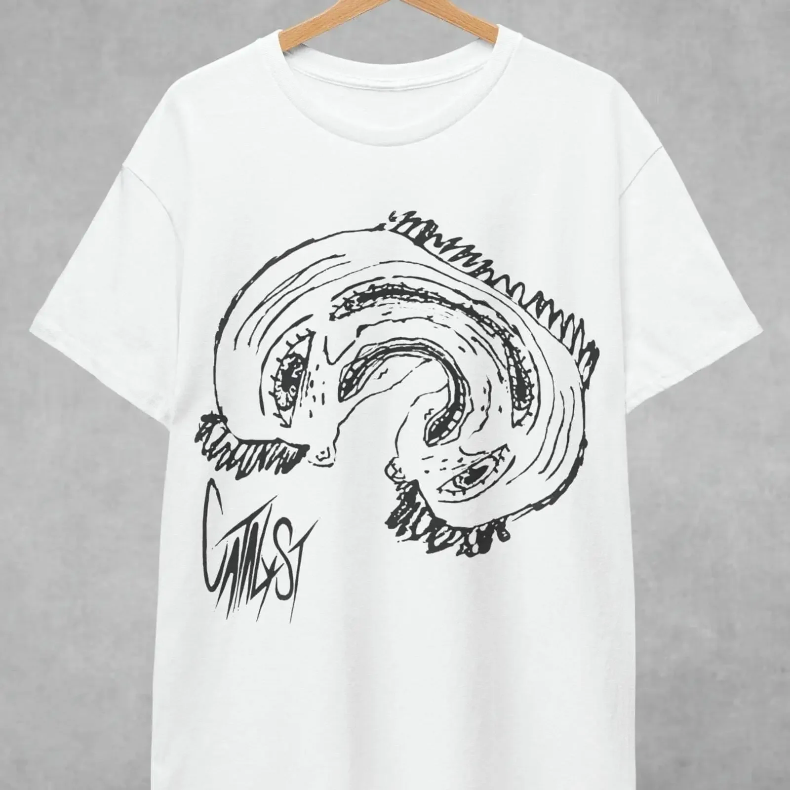 Catalyst self titled Album Art T Shirt Title Fight Balance and Composure Tur vintage Washed fashion Versatile Soft Breathable