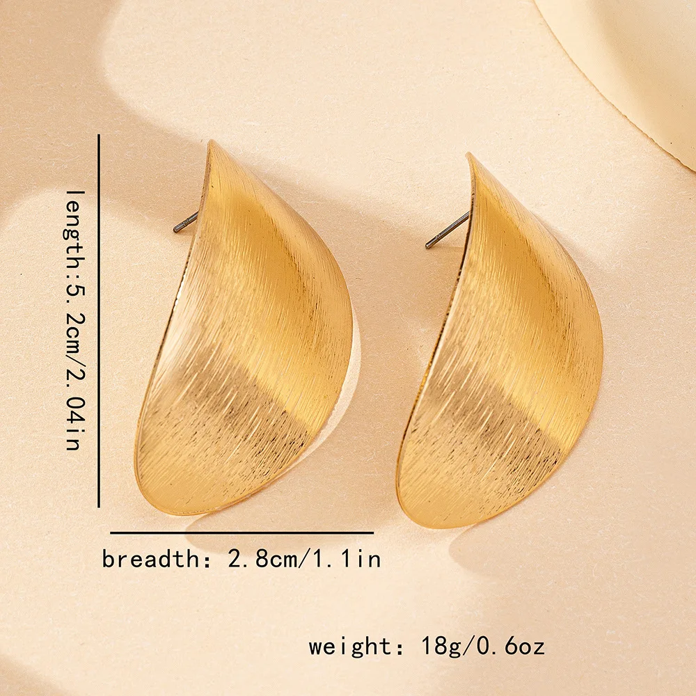 أقراط معدنية هندسية للنساء بسيطة موضة الأذن مجوهرات اكسسوارات رائجة البيع هدية حفلة 2025 نمط جديد #5