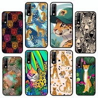 Cartoon Cool Leopard Phone Case For Huawei Y9 6 7 5 Prime Enjoy 7s 7 8 Plus 7a 9e 9plus 8E Lite Psmart Shell