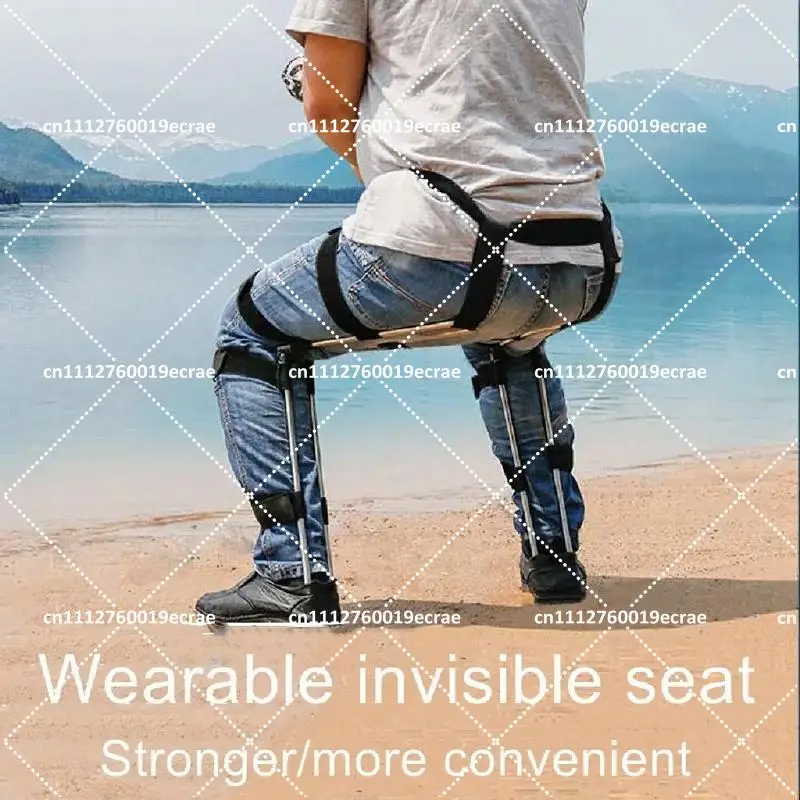 Ergonomic Wearable Invisible Seat Hands-Free Exoskeleton Chair for Standing Support