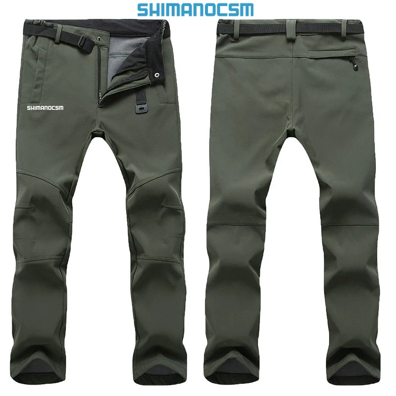 

Shimanocsm уличная мужская рабочая одежда для рыбалки, утолщенные осенние и зимние шерстяные брюки из мягкой оболочки для катания на лыжах и альпинизме