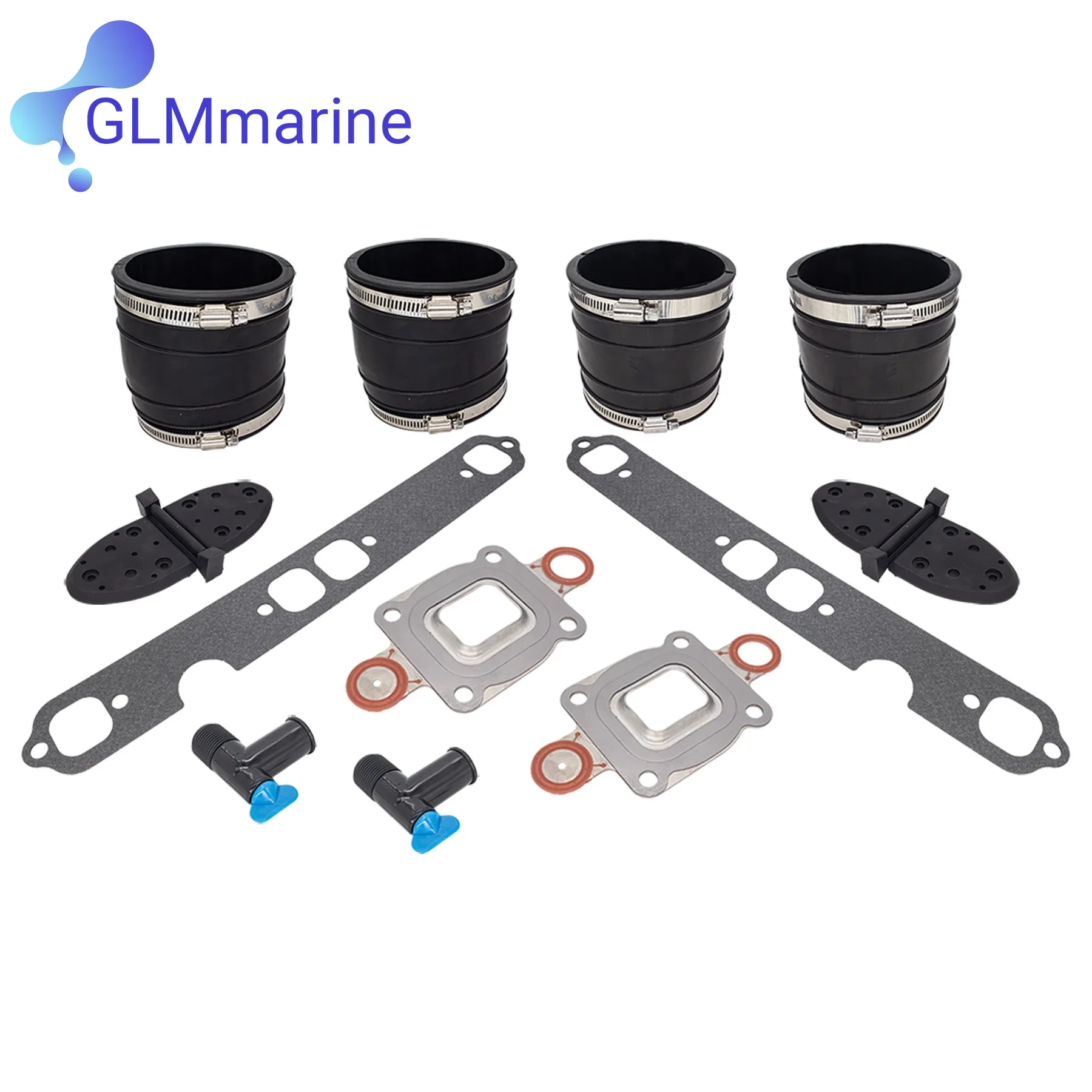 Mercruiser Exhaust Manifold Kit Bellow 32-44348 Gasket 33395 Fit GM V8 DRY JOINT 32-14358001