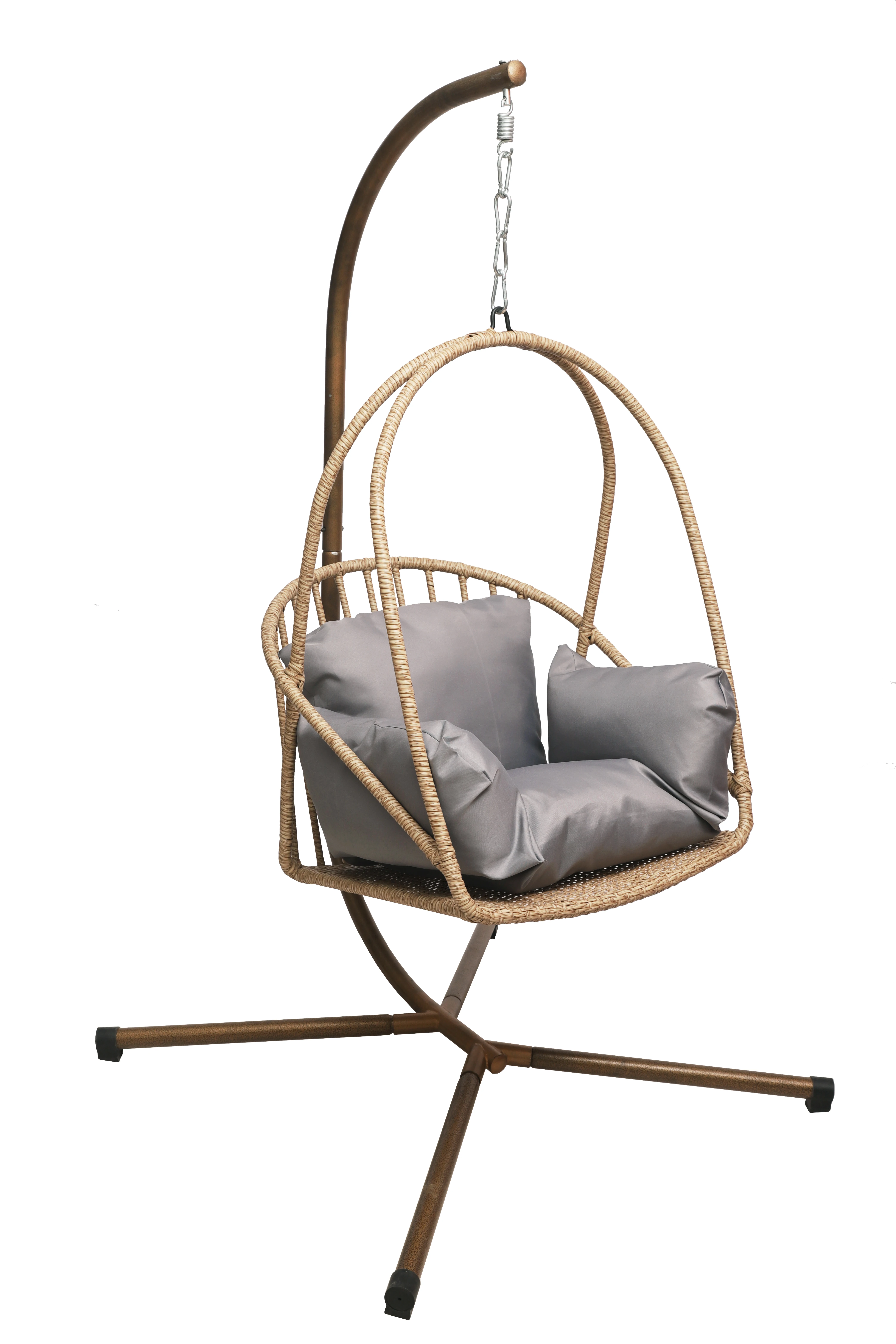 Sedie per il tempo libero con uova in vimini e rattan dal design moderno e alla moda, mobili da esterno in baclonia per giardino, patio, altalena per il cortile