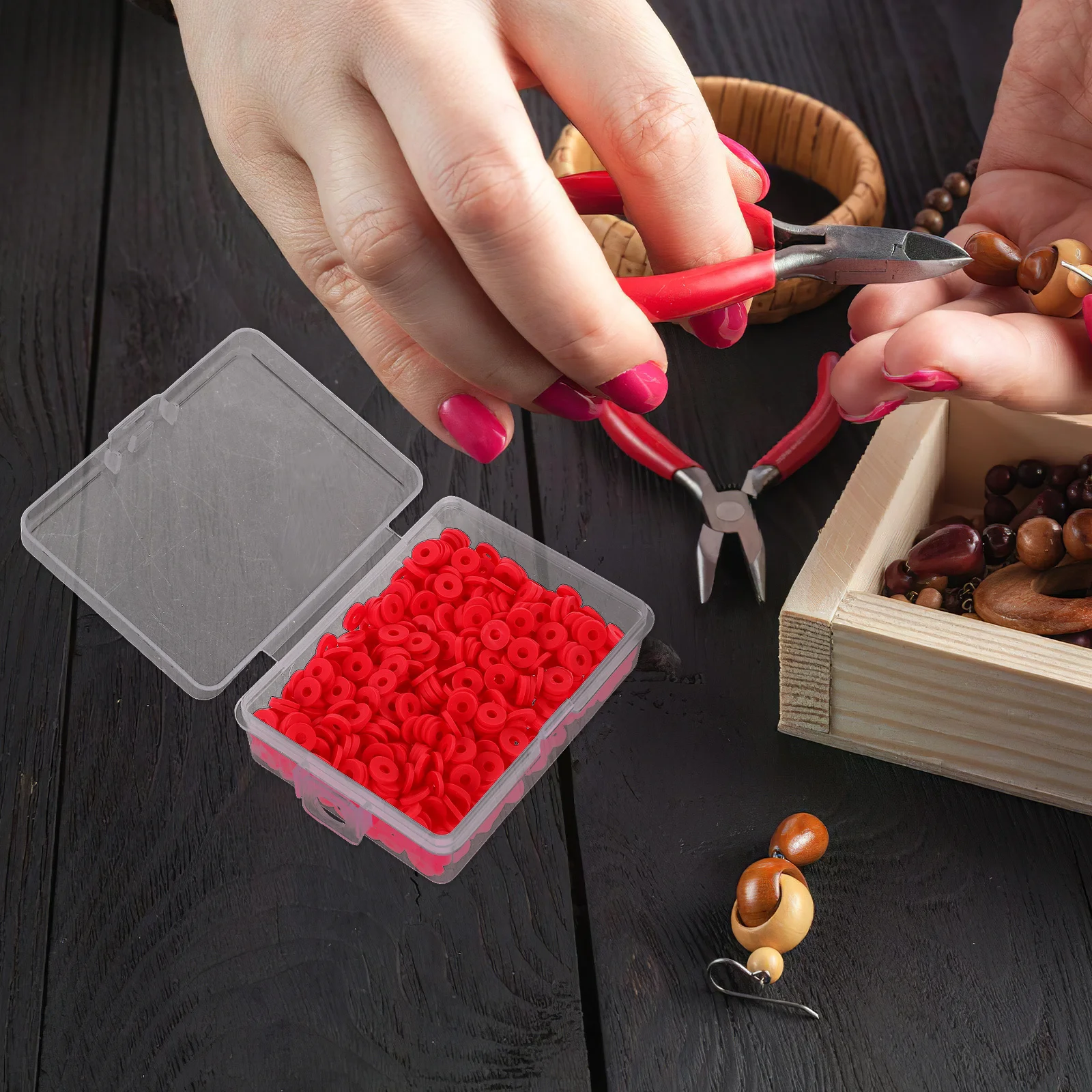 

10 Box Soft Polymer Clay Beads Flat Clay Slices DIY Jewelry Making Kit Bracelet Necklace Charms Craft Beads DIY Accessories