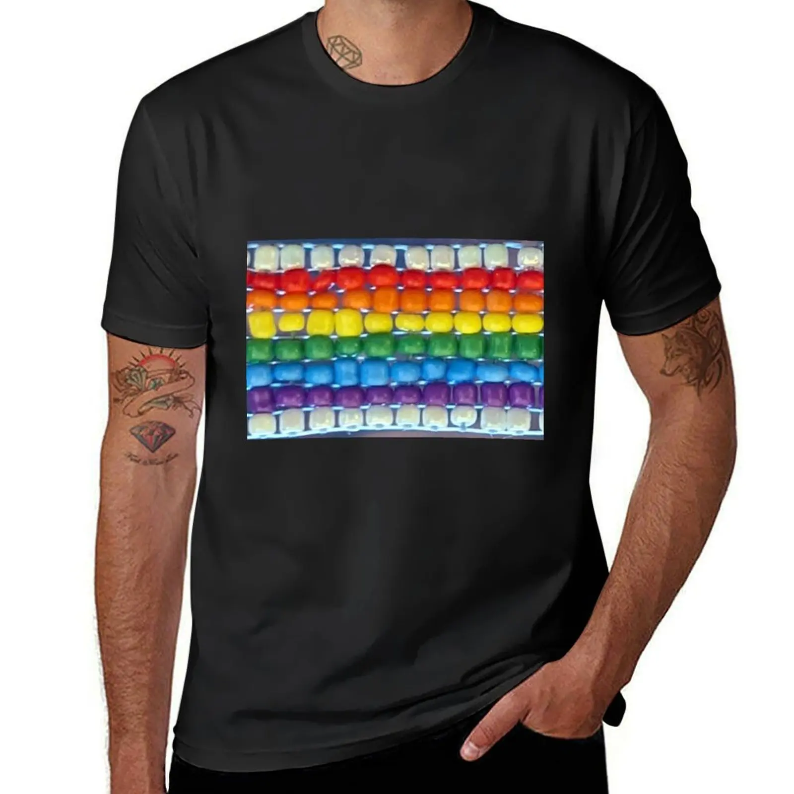 

LGBT Rainbow Pride Flag of Beads T-Shirt plus size tops customs aesthetic clothes men clothing