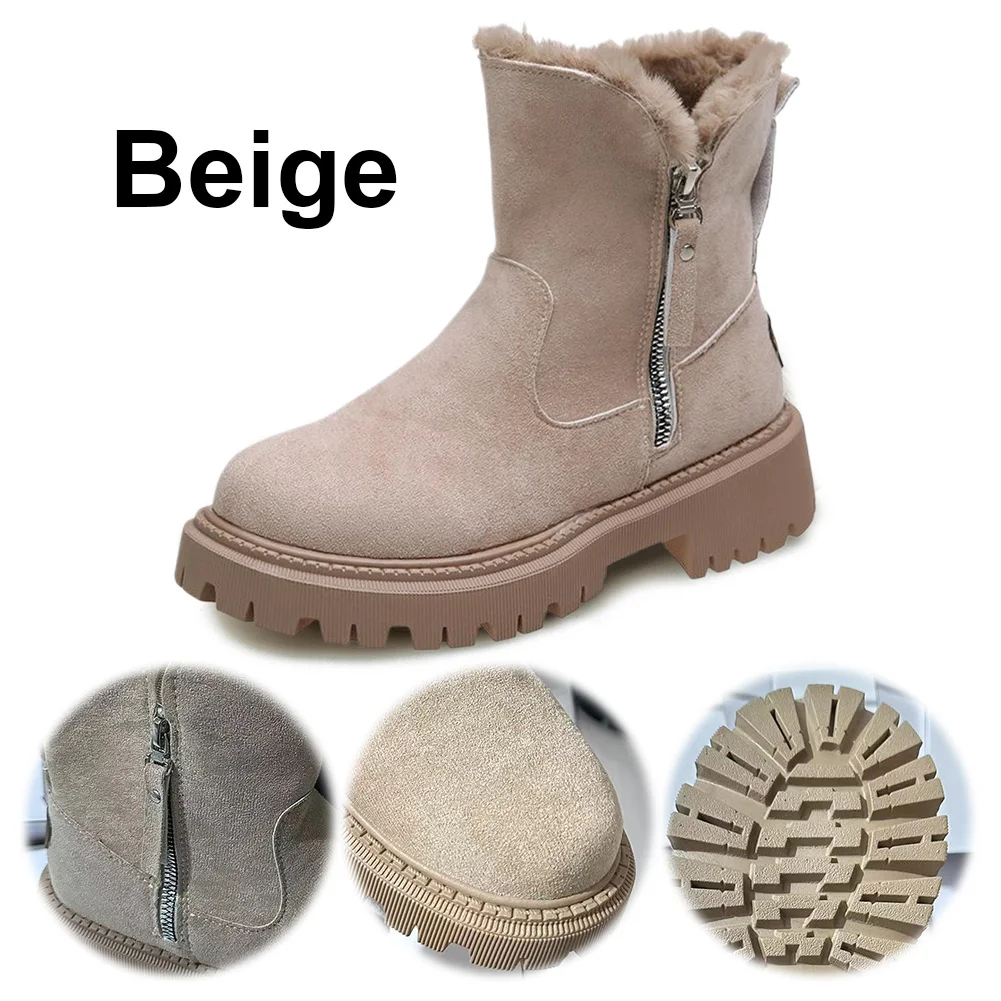 

Women Snow Boots Non Slip Winter Snow Boots Waterproof Ankle Boots Winter Boots Platform Boots for Indoor Outdoor