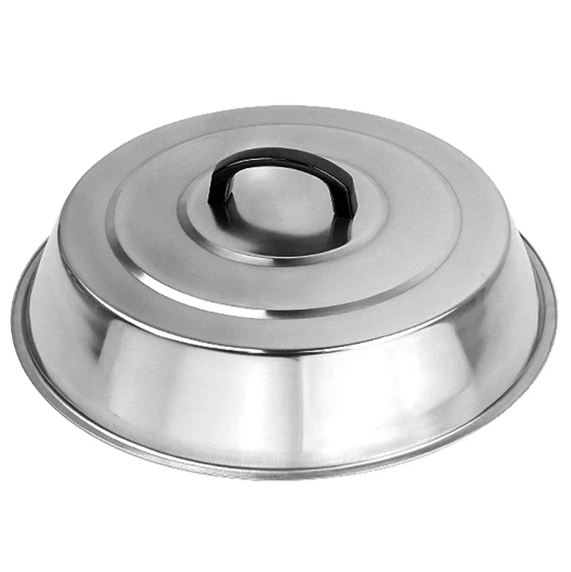 Stainless Steel Pan Lid Lids Oil Grease Filter Helper Size 32/45cm Wok Cap Universal Kitchen Cookware Accessories Pot Cover