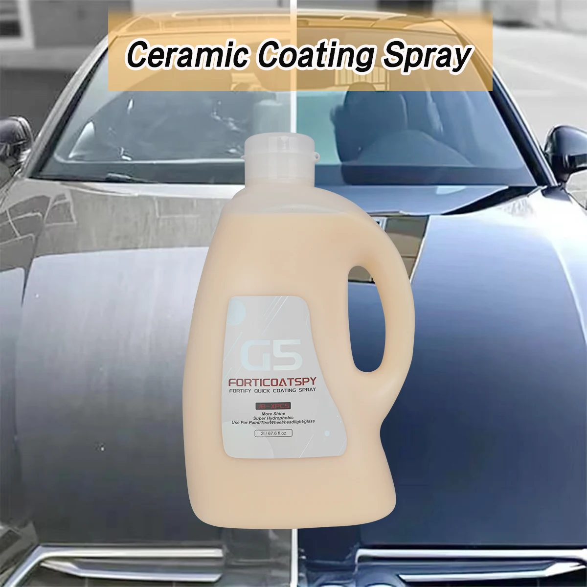 2L Car Ceramic Coating Spray Large Capacity Nano Crystal Super Hydrophobic Layer More Shine Polishing Paint Coating Agent G5