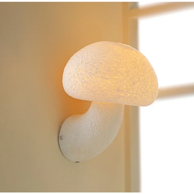 Nordic Mushroom Wall Lamp Minimalist Style Entrance Bedside Home Decor Wall Lamp Designer Balcony Bedroom Lamp Outdoor Lighting