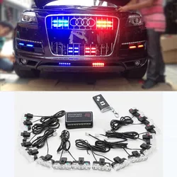 Car LED high brightness and strong light wireless medium network explosion warning light high beam counterattack light