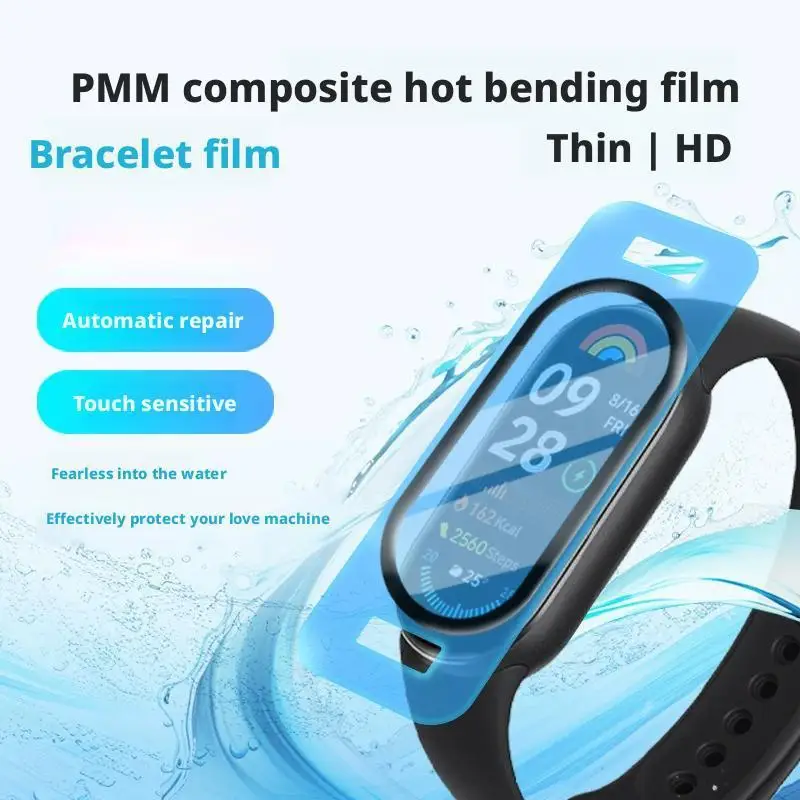 

Защитная пленка для экрана Xiaomi Mi Band 10 9, полное покрытие из ПММА, защитная пленка от царапин HD для Miband 10 9, аксессуары P2L9