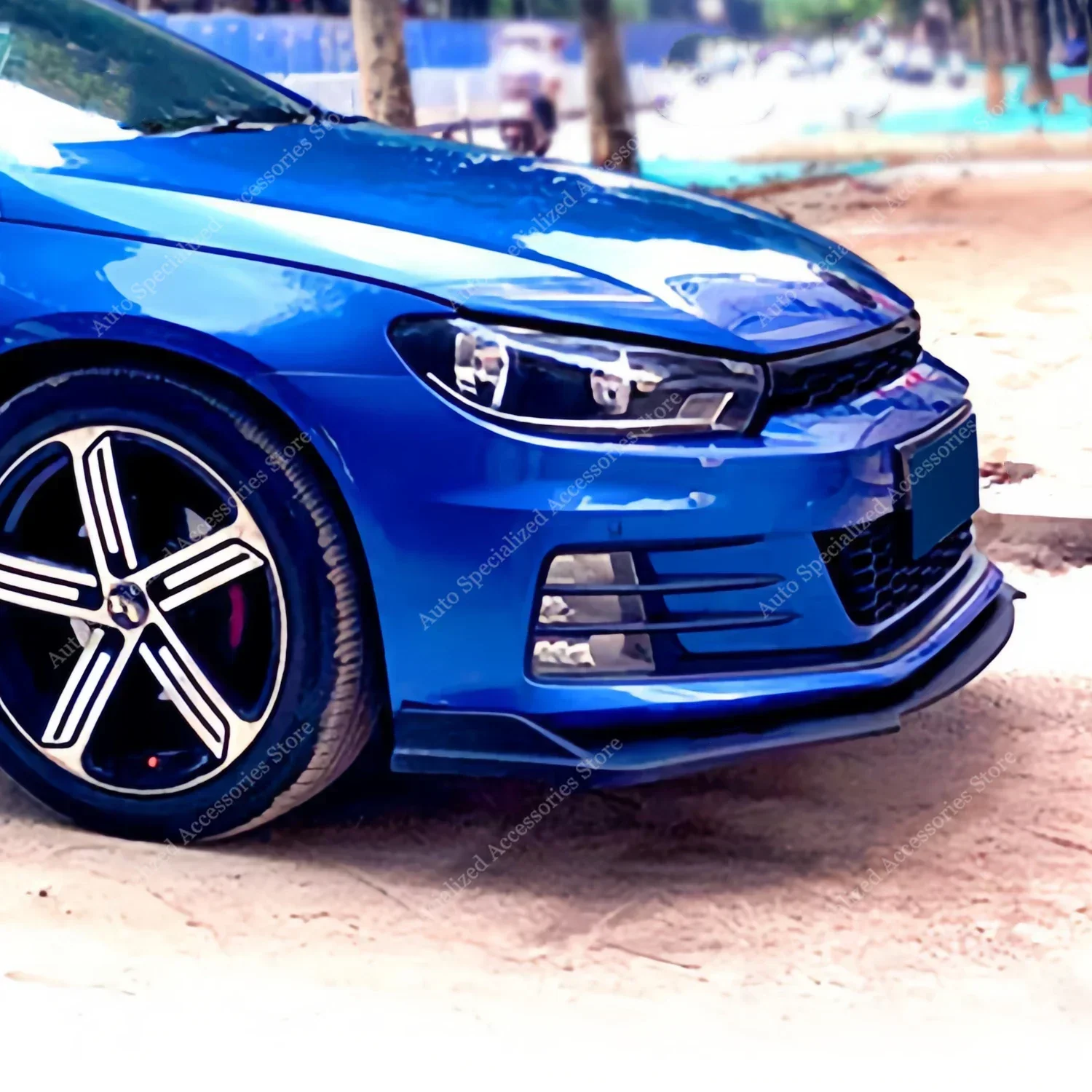 Gloss Black Front Bumper Lip Spoiler Splitter Diffuser For VW  Scirocco III MK3 MK3.5 R 2010-2017 Bodykits Tuning Mods UV Coat