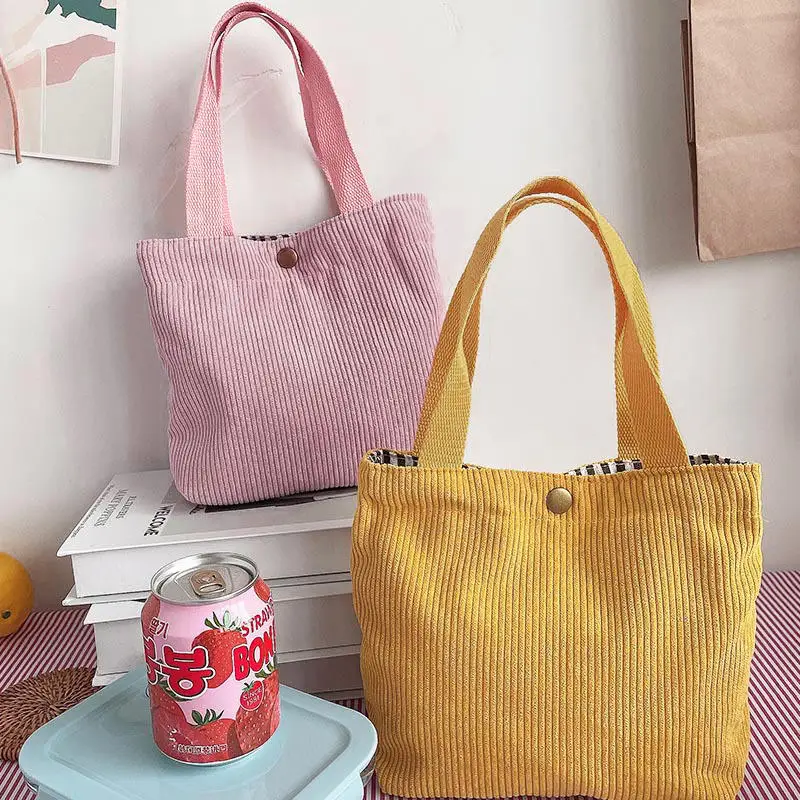 

Cute Tote Bag Woman Girls Lady Travel Shopping Cloth Handbags Lunch Bag Small Portable Hand Pouch Bag Organizer
