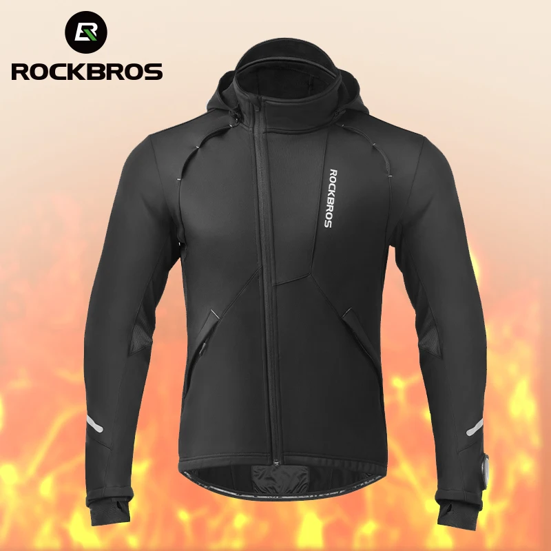 ROCKBROS Winter Jacket Windproof Cycling Jacket Clothing Thermal Men Women Bicycle Bike Clothing Warmer Sportswear Jacket