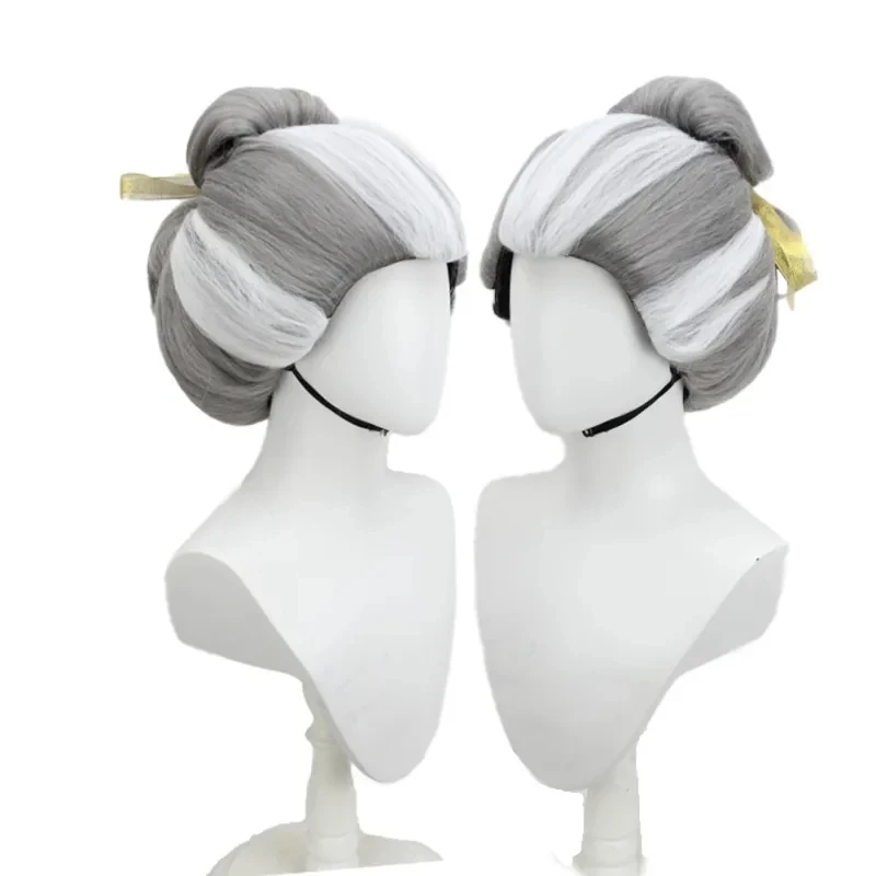 Cinder-ella Golden Wicked Stepmother Silver Hair Prince Black Wig Cosplay FD1;6 - view 3
