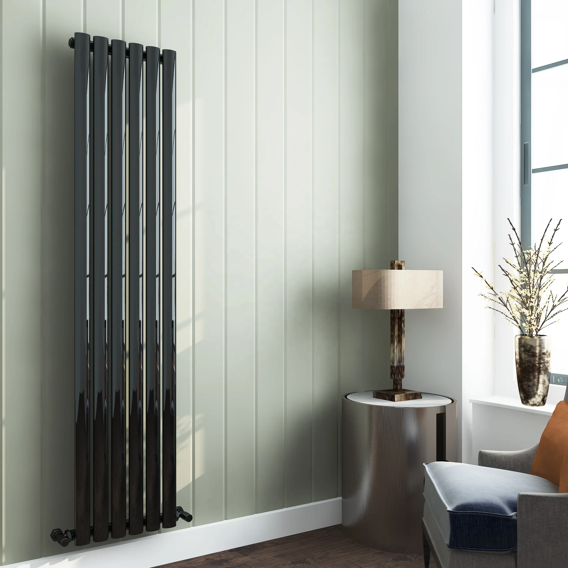 High quality OEM service SUN-R10 VERTICAL CHROME  heated towel radiator water towel warmer steel towel radiator heater