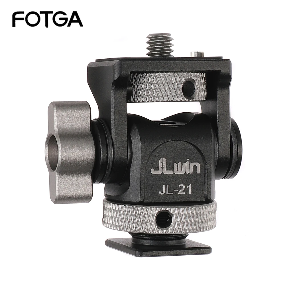 FOTGA Head with Positioning Monitor Mount Adapter for Nikon Canon Sony 360 Adjustable Monitor Adapter Accessories Photo Studio