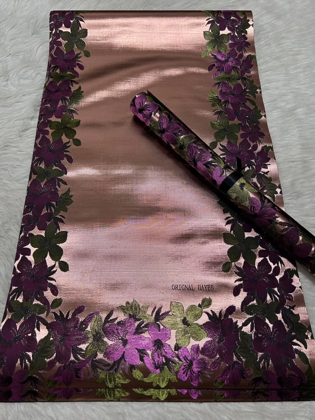 Luxury Floral Print 3D Embroidered Sego Gele Hayes Headtie Wrapp Fabric 2Pcs Set Traditional Hair Accessory for Wedding Outfits