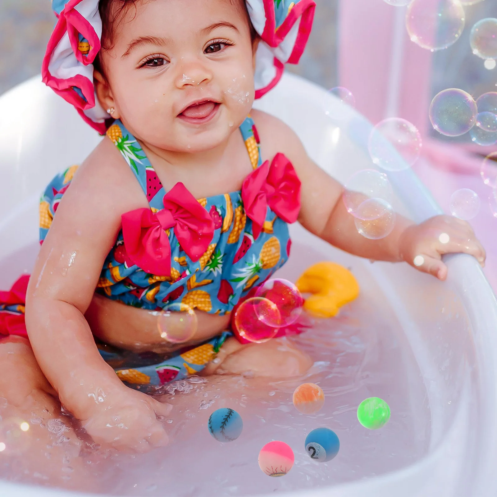 

30Pcs Bouncy Balls Resilient Rubber Bounce Balls for Kids Party Stress Relief Indoor Game Children Rubber Toy Anti-Stress Toys