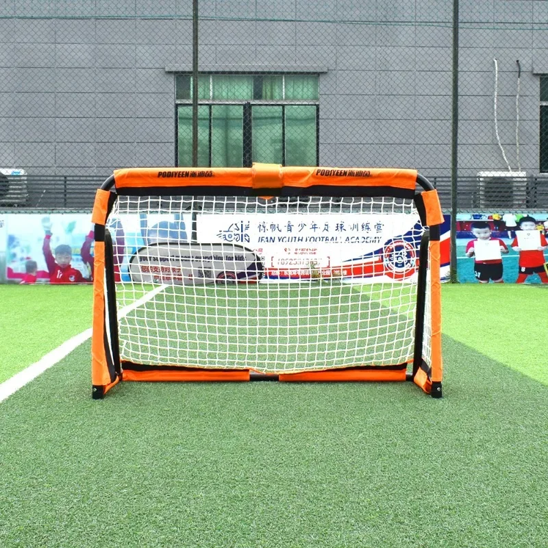 Children's small metal folding football goal, movable portable football net, indoor and outdoor flat folding goal