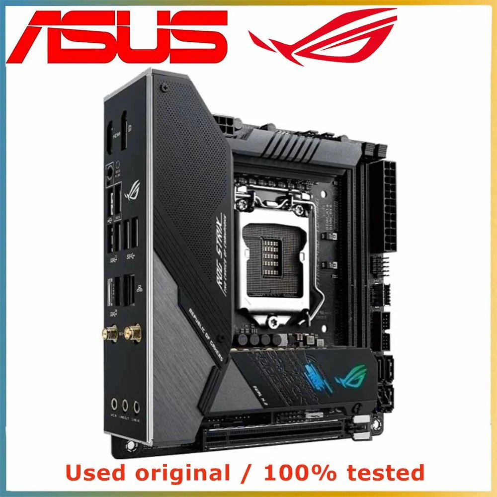 Imagem -02 - Asus-rog Strix Z490i Gaming Motherboard Computador Lga 1200 Ddr4 64g Mainboard Desktop Intel Z490