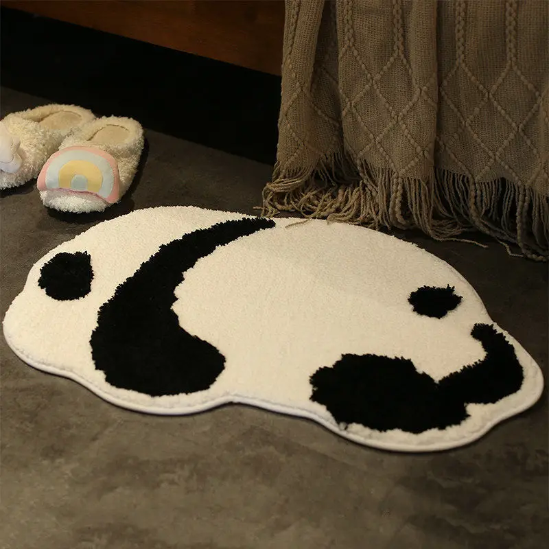 Bedroom Entrance Imitation Cashmere Doormat Washable Cartoon Animal Mat Absorbent Anti-slip Cashmere-like Floor Mat Door Carpet