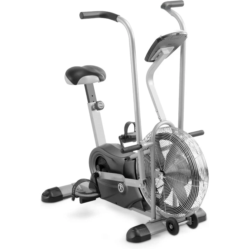 Air-Resistance Exercise Fan Bike With Dual Acction Handlebars