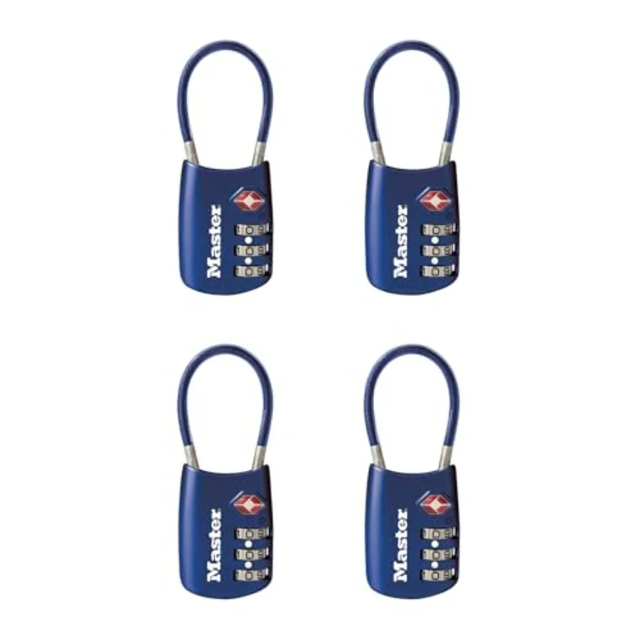 

Set Your Own Combination TSA Approved Luggage Lock Travel Zipper Padlock is Perfect for Suitcases Bags or Backpacks 4688C4
