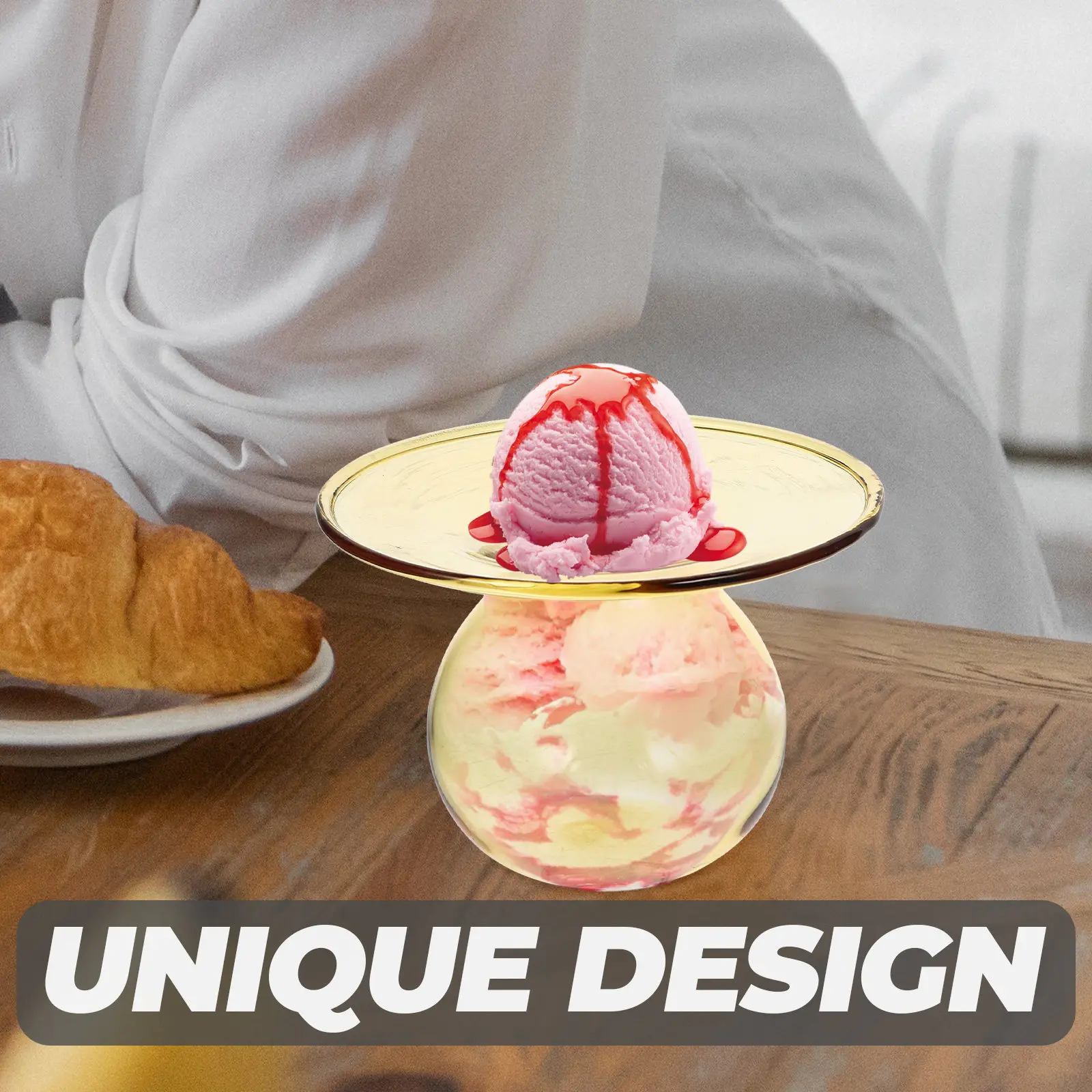Elegant Glass Dessert Bowl Premium Material Practical for Desserts Beverages Appetizers Perfect Kitchen Addition