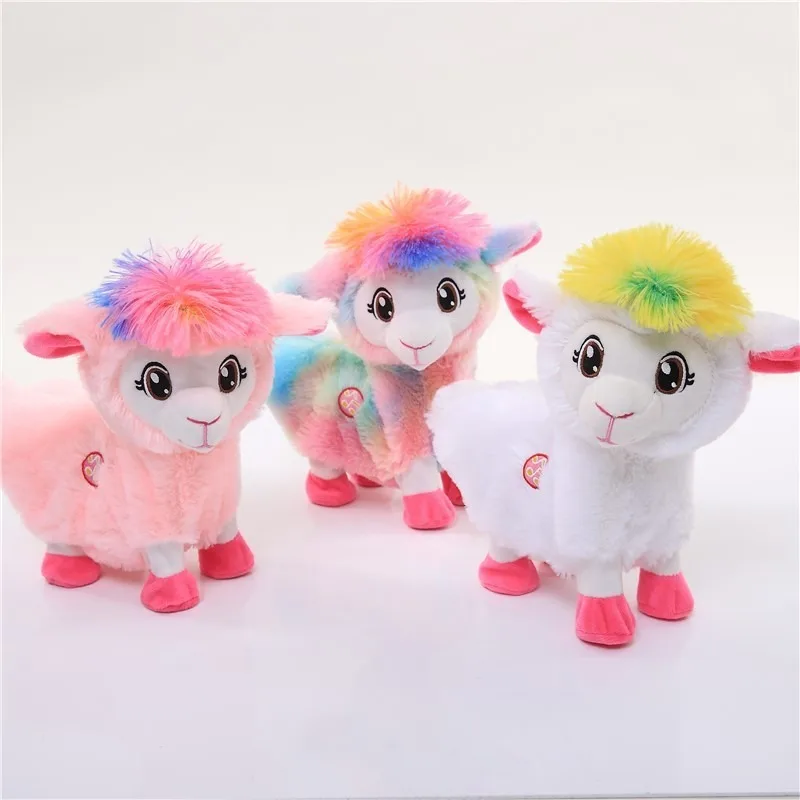 Juguetes eléctricos de peluche para bebés, muñeca de Alpacas Musical, juguete divertido para mascotas, Boppi vivo, el botín, Llama de Shakin, agitar cabezas, bailar y Singsing