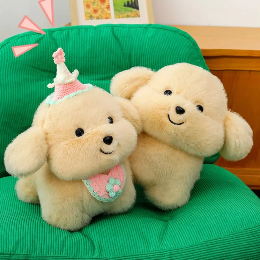 

PP Cotton Golden Retriever Plush Toys Fluffy Simulation Anime Husky Plush Dolls Collection Soft Animal Bib Dog Toys Home Decor