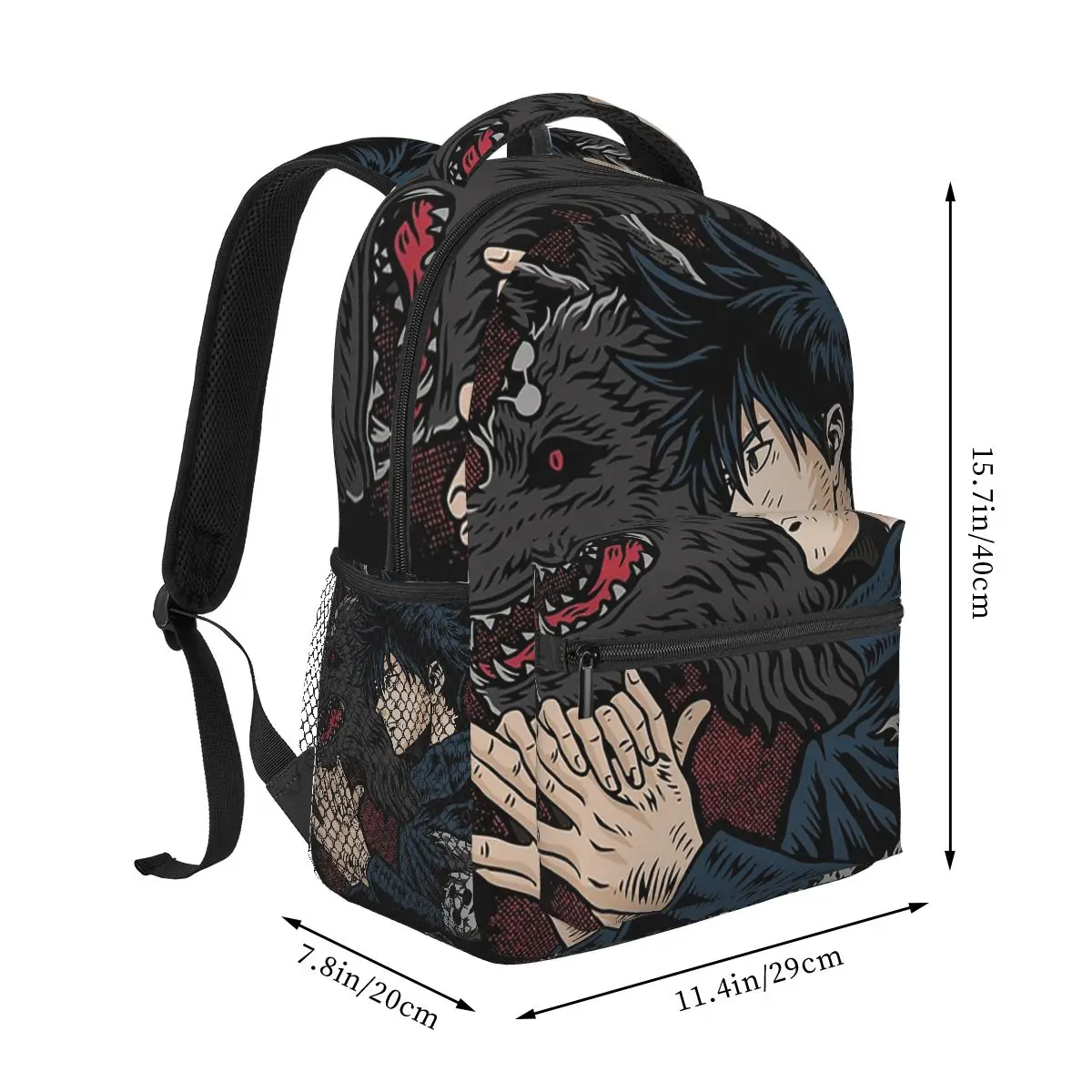 Jujutsu Kaisen Anime Gojo Satoru Wolf Backpack Hot Sale Daypack Large Capacity Children BookBag School Bag Shoulder Bags for Kid