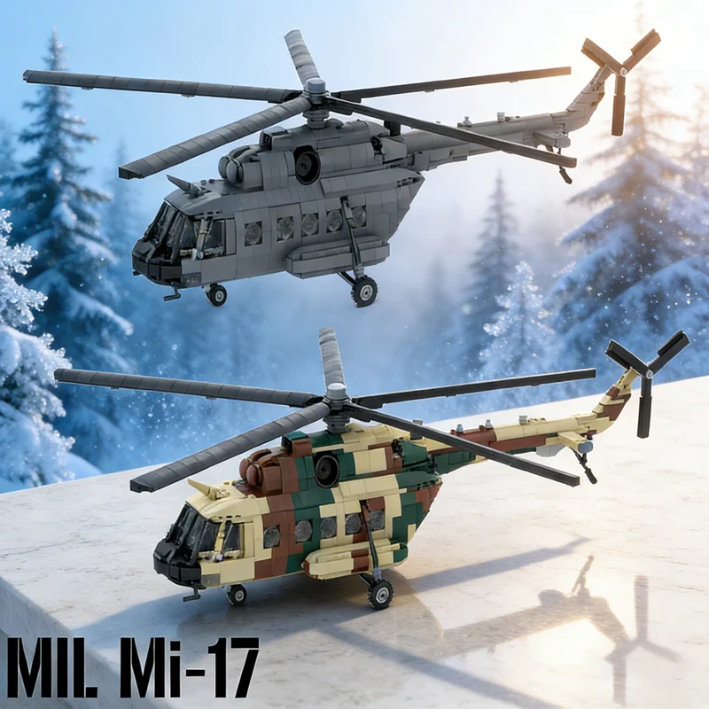 

1294pcs MOC MIL Mi 1 Scale Creator Expert Model Building Blocks Architecture Christmas Gift Toys Education Idea Brick Kids