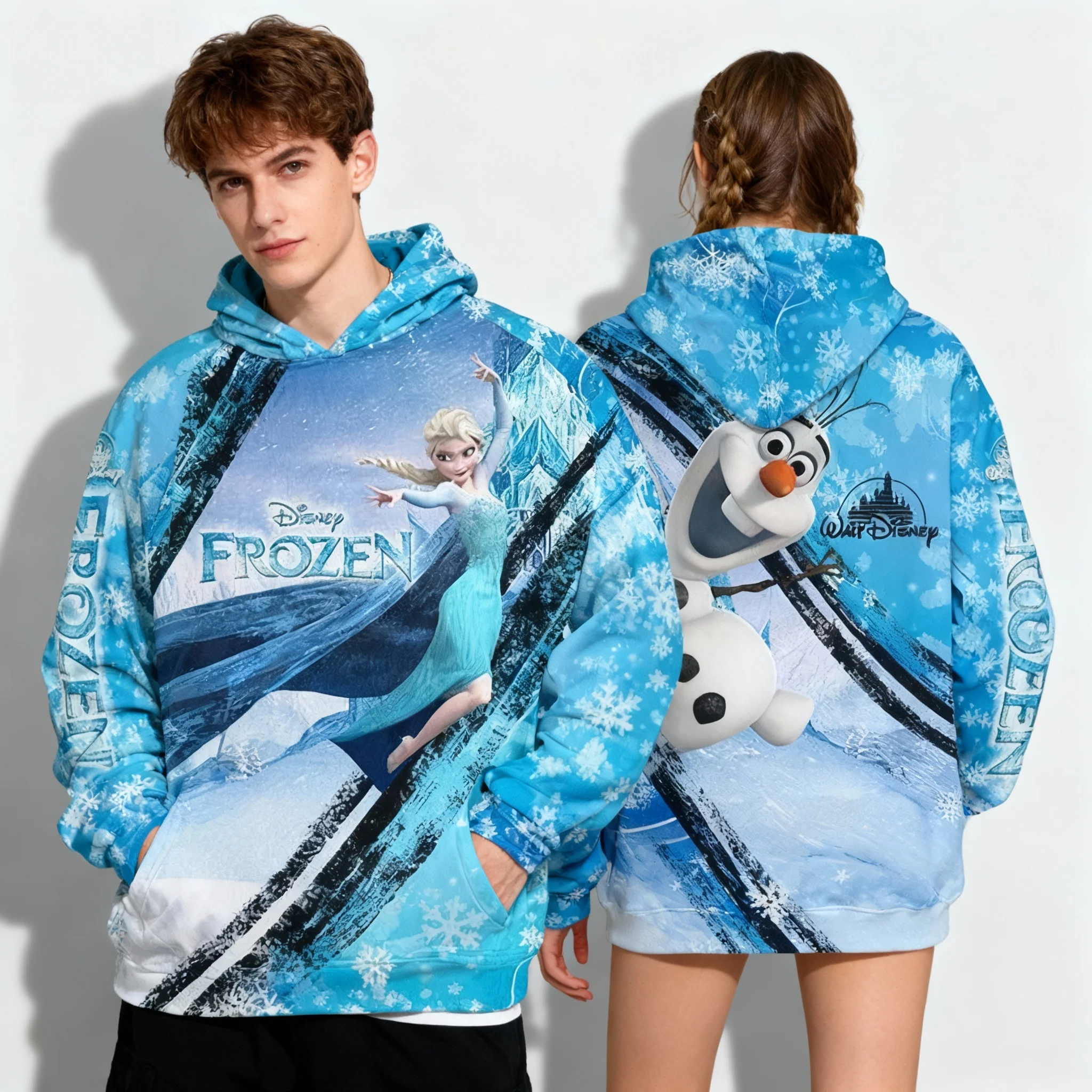 

Толстовка с рисунком Эльзы Микки Мауса Диснея, осенние модные толстовки с 3D принтом Y2K, детские толстовки, мужские и женские толстовки