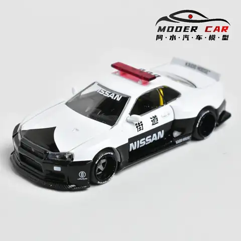 카이도 하우스+MINIGT 1:64 스카이라인 GTR R34 다이캐스트 모델 자동차